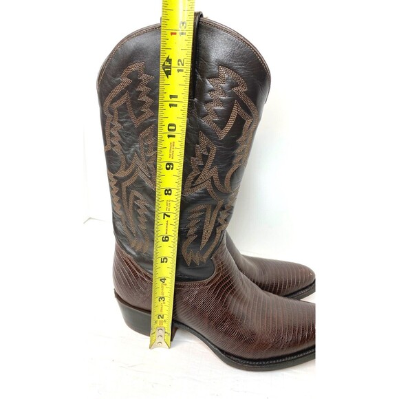 RUDEL BOTAS Brown Leather Western Boots Mens Size 26 EE/ Us 8 Mexico ❤️ - Picture 11 of 16